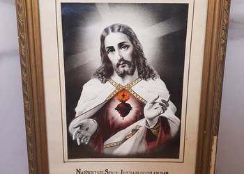 Obraz Najświętsze Serce Jezusa Błogosław Nam Lata 70