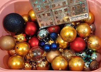 duzy zestaw ozdób choinkowych
