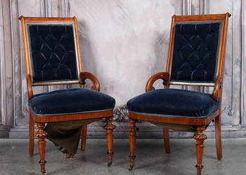 -ARTexpert- Para foteli w stylu wiktoriańskim rzeźbienia, XIX wiek