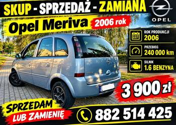 Śliczny.Zadbany.Opel.Meriva.A.2006r.1,   6.Benzyna.240Tys.Prz