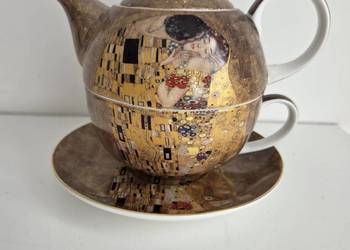 Dzbanek z filiżanką i spodkiem The Kiss Gustaw Klimt