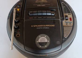 Radio Odtwarzacz CD Mangetofon Aiwa 6 Głośników
