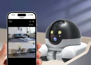 Kamera Mobilna Bezpieczeństwo dla domu i dzieci AIOOK WIFI 4K Dwa Obiektywy