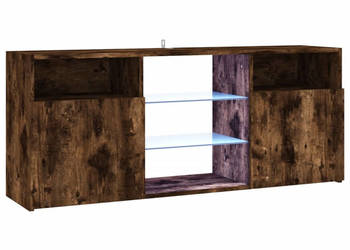Szafka TV z oświetleniem LED przydymiony dąb 120x30x50 cm WM-815714