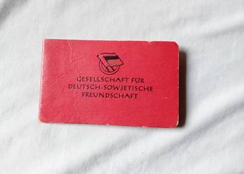 Legitymacja Gesselschaft f. Deutsche-Sowjetische Freundschaft, 1951 r.