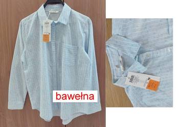 Koszula bluzka S 36 Colins niebieska Nowa z metką bawełna