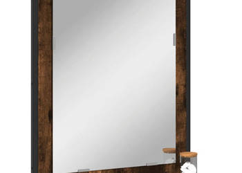 Lustro łazienkowe z półką przydymiony dąb 50x12x60 cm WM-842418