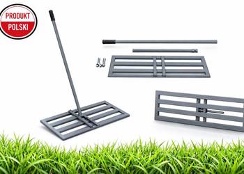NIWELATOR TERENU RĘCZNY 100X30CM RÓWNIARKA DO TRAWNIKA GRABIE DO KRETOWISK