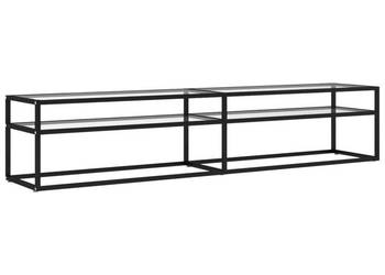Szafka pod TV przezroczysta 200x40x405 cm hartowane szkło WM-331726