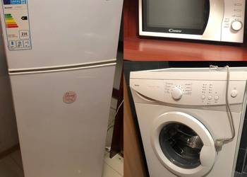 Sprzedam zestaw AGD lodówka Sharp, mikrofalówka Candy, pralka Amica