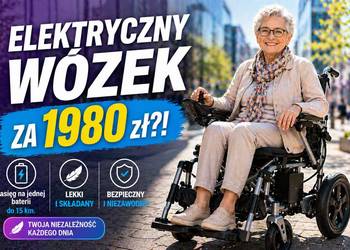 Elektryczny wózek inwalidzki - składany w cenie jak zwykły.