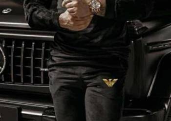 Komplet dresowy męski welurowy