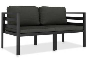 vidaXL 2-częściowa sofa z poduszkami, aluminium, antracytowa(sku49238)