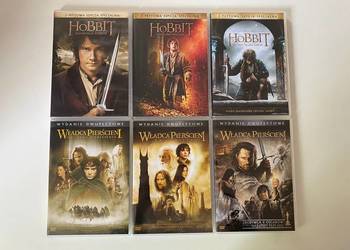 Filmy DVD Zestaw Hobbit 1-3 & Władca Pierścieni 1-3 Komplet Trylogia