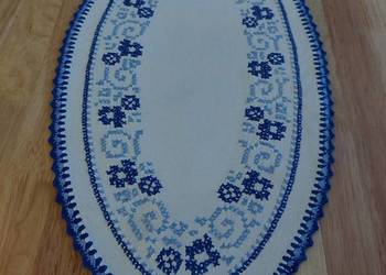 Serweta Bawełniana z haftem krzyżykowym