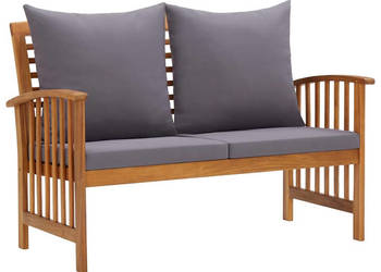 Ławka ogrodowa z poduszkami 119 cm lite drewno akacjowe WM-310261
