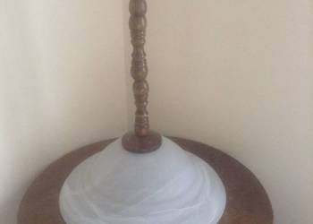 Lampa wisząca sufitowa ze szklanym białym marmurkowym kloszem