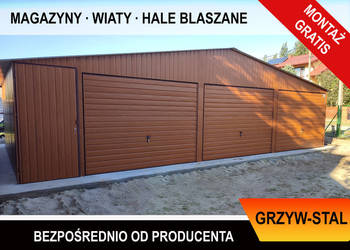 Duży Garaż Blaszany Złoty Dąb / Garaże Blaszane – GRZYWSTAL