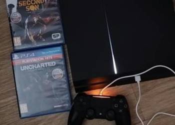 Zestaw PS4 500GB (Model CUH-1216A) + 2 Pady + 3 Gry (Stan igła)