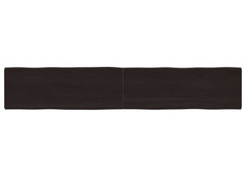 Blat ciemnobrązowy 220x40x(2-4) cm drewno z naturalną krawędzią WM-364052