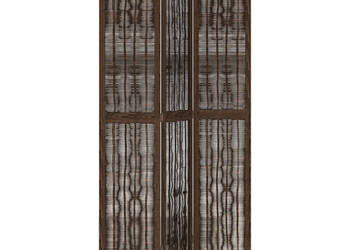 Parawan pokojowy 3-panelowy ciemny brąz lite drewno paulowni WM-358655