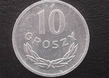 Moneta 10 groszy z 1975 roku.