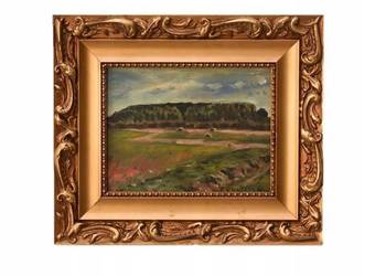 F. Ruszczyc - Pejzaż Polskiej Wsi - Las - Stary Obraz na Drewnie