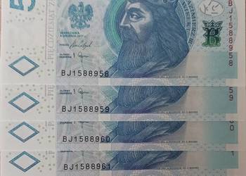 5 x 50 zł Kazimierz Wielki - 2017 r-kolejne numery-mennicze