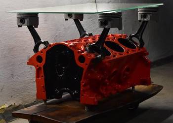 Stolik kawowy ława z silnika v6 silnik ford mustang