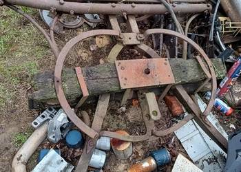 Okucie do wozu konnego bryczki stare zaczep metalowy wozu do ciągnika