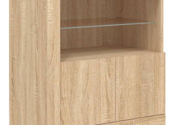 Szafka z oświetleniem LED dąb sonoma 605x37x67 cm WM-836618