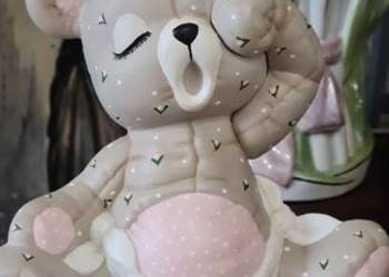 Dwie figurki sygnowane, misie Dwie figurki sygnowane, misie