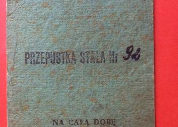 ( 492. ) Wojskowa Przepustka Stała