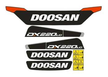Naklejki oklejenie DOOSAN DX220LC Zamiennik
