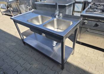 Zlew Gastronomiczny 2 Komorowy Z Półką 140/60/85