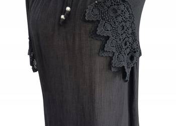 Stylowa Bluzka Damska hiszpanka z koronką biust 120cm