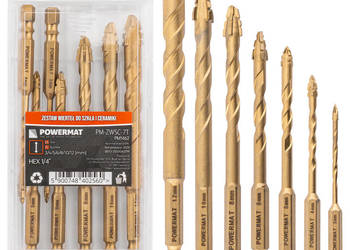wiertła do płytek gresu szkła ceramiki zestaw wierteł 7szt PM-ZWSC-7T