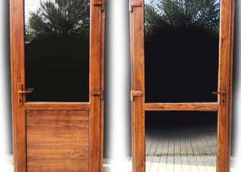 Drzwi 110x210 ciepłe w kolorze złoty dąb