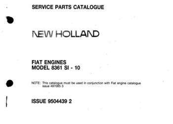 New Holland Fiat 8361si10  SILNIK KATALOG CZĘSCI NAPRAWA