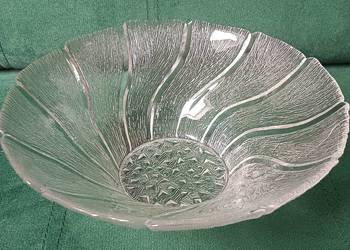 Duża owocarka misa szklana PRL vintage