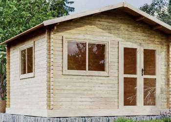 SOLIDNY domek LETNISKOWY drewniany 4m x 4m*16 m2*ściany aż 45 mm*ROD