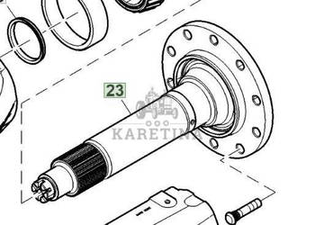 John Deere 9420RX 9470RX 9520RX 9620RX Wał R555084