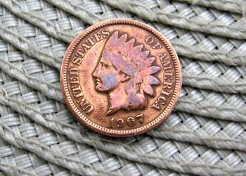 USA 1 Cent 1907r - Głowa Indianina