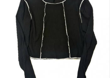 Czarna prazkowana bluzka Only