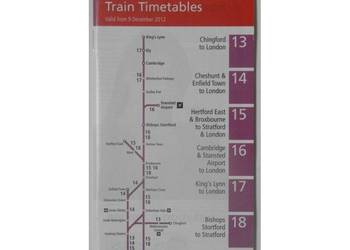 West Anglia Train Timetables 2012