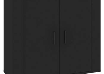 Szafka czarna 80x33x70 cm materiał drewnopochodny WM-816561