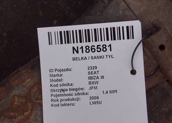 BELKA / SANKI TYŁ SEAT IBIZA III