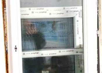 TANI BALKON 3-szybowy OD RĘKI Drewniany Biały  Drzwi balkonowe 840x2245 RU