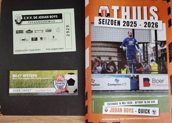 Bilet i program meczowy z V ligi holenderskiej
