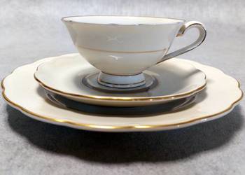 Porzellanfabrik Tettau Trio Filiżanka Spodek I Talerzyk dese